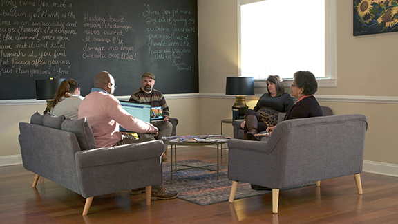 Eleanor Health Community Recovery Partners engage in a group discussion