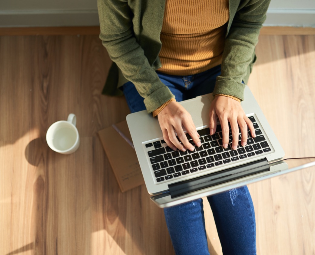 A person researching resources for addiction treatment online