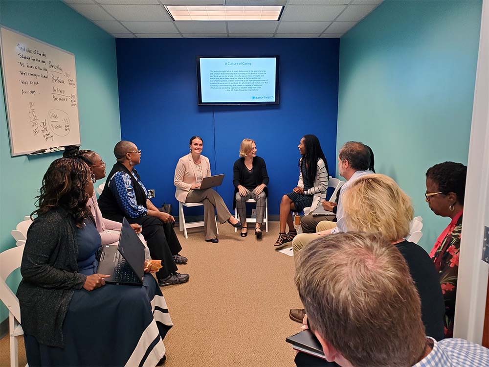 Eleanor Health team meeting in Mooresville, NC