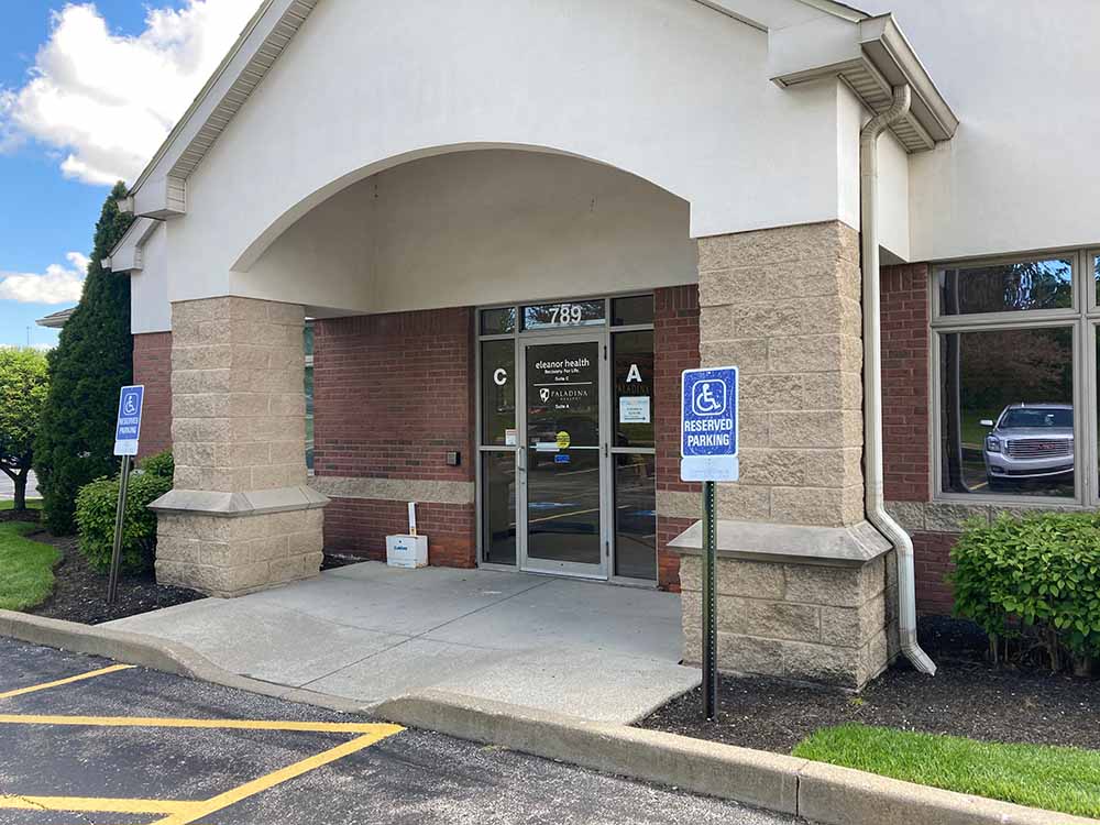 The entrance of the Eleanor Health clinic in Akron OH