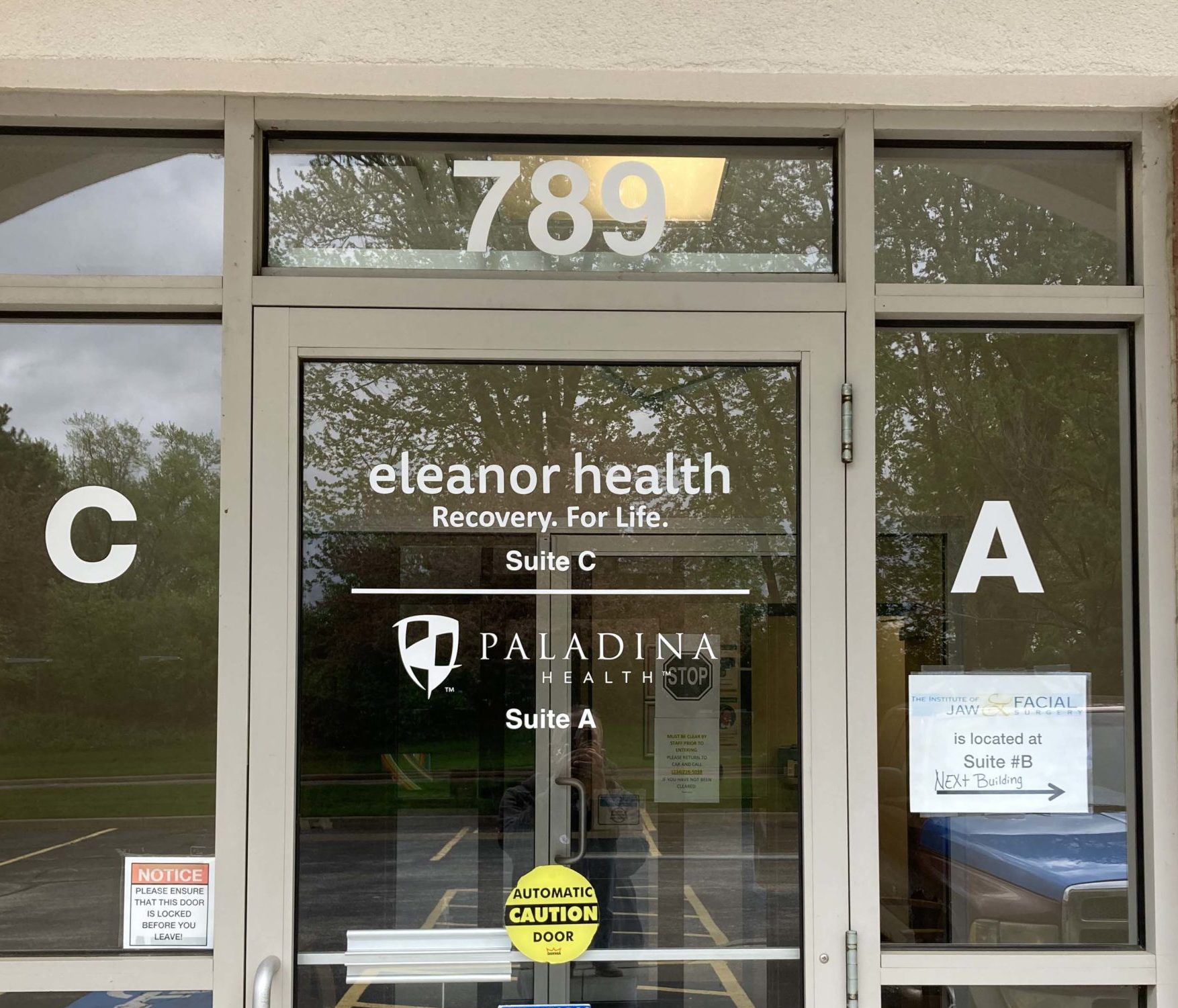 the front door of the Eleanor Health clinic in Akron OH