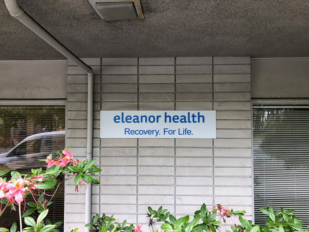 Eleanor Health sign outside the Seattle, Washington clinic