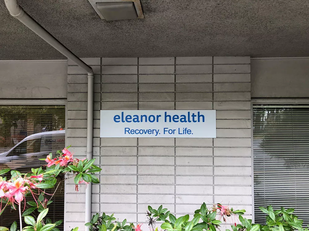 Eleanor Health sign outside the Seattle, Washington clinic