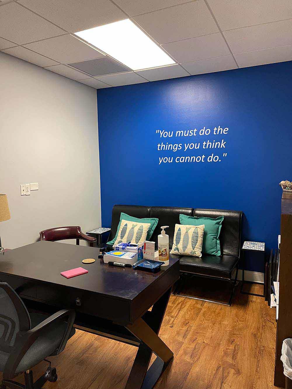 Therapy room at Eleanor Health in Raleigh, North Carolina