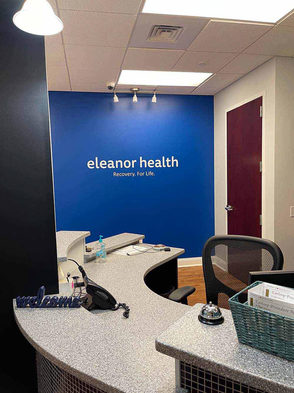 Eleanor Health reception area in Raleigh, North Carolina