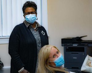 Michelle and Jennifer at the Eleanor Health clinic in High Point, North Carolina
