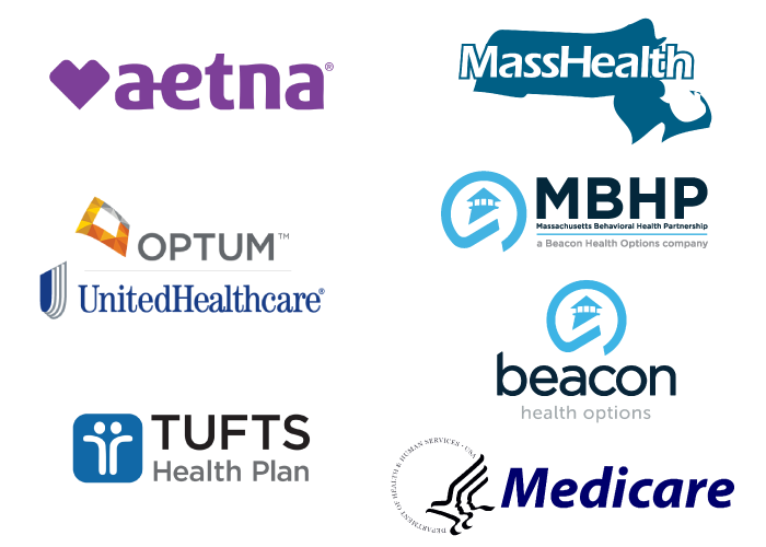 logos for insurance accepted for Eleanor Health in Massachusetts