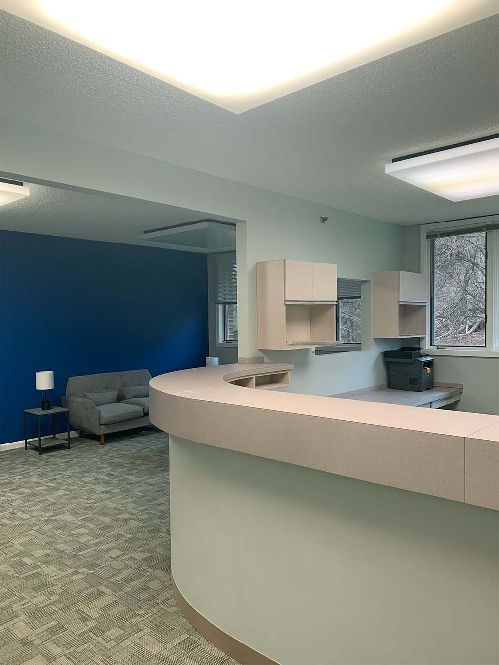 reception desk at Eleanor Health's addiction treatment clinic in Sparta, New Jersey