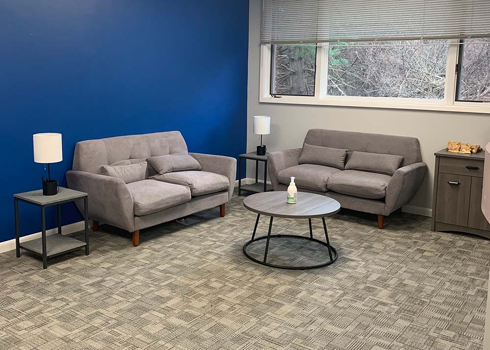 Eleanor Health's addiction treatment and mental health facility lobby in Sparta, New Jersey