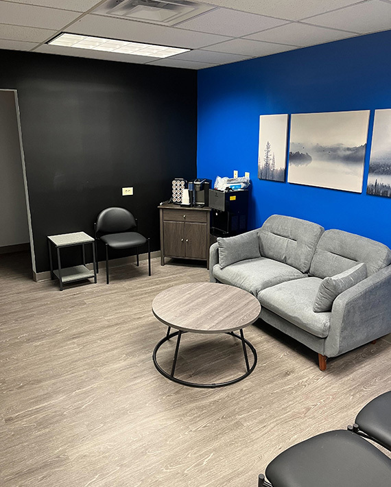 Lobby of Eleanor Health's mental health and addiction treatment center in Dayton, Ohio