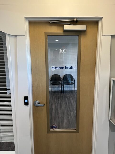 The entrance to Eleanor Health's mental health and addiction treatment center in Columbus, Ohio