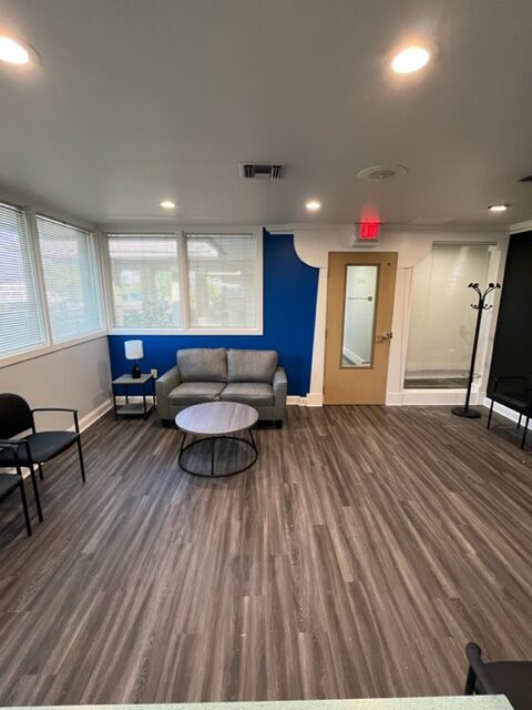 The lobby to Eleanor Health's addiction treatment and mental health clinic in Columbus, Ohio