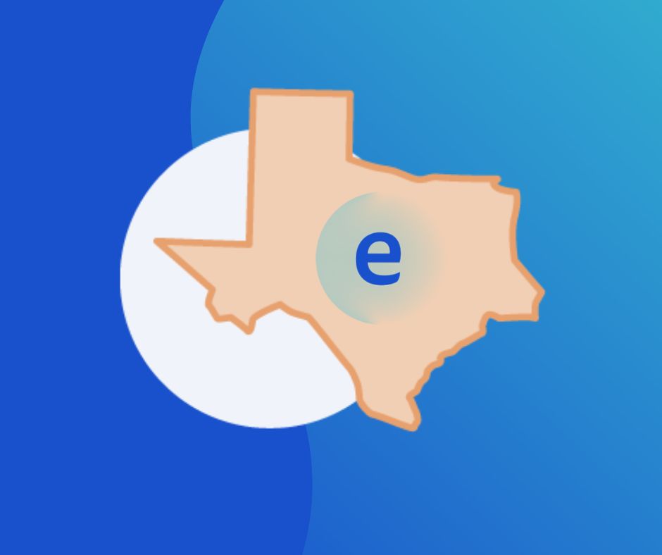 The Eleanor Health Logo inside an outline of the state of Texas