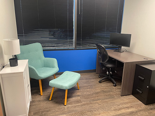 An office in Eleanor Health's addiction treatment and mental health center in Spokane, Washington