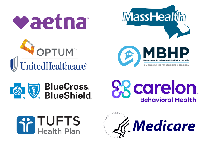 Logos for each insurance provider in the Massachusetts market
