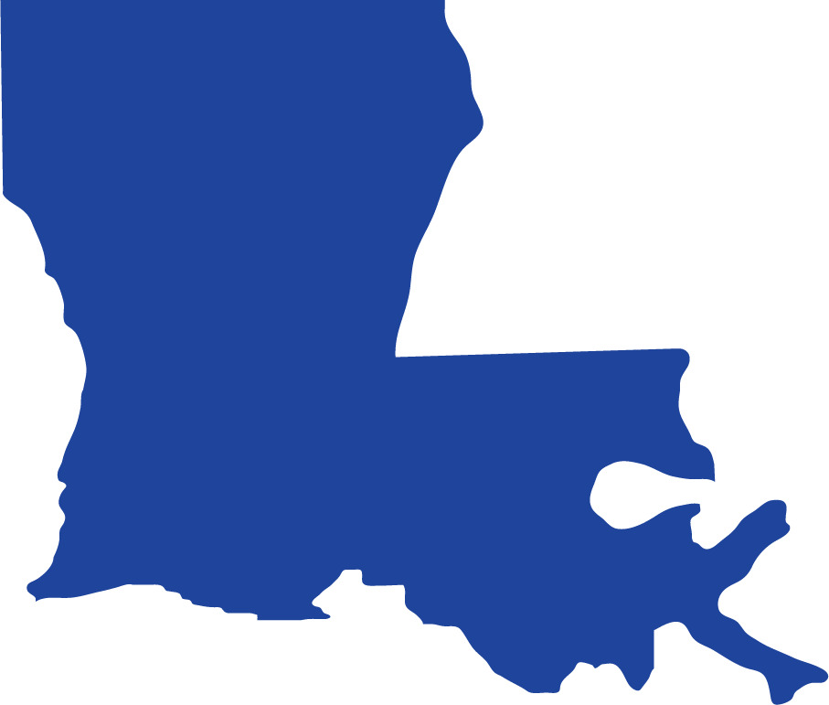 Shape of Louisiana state